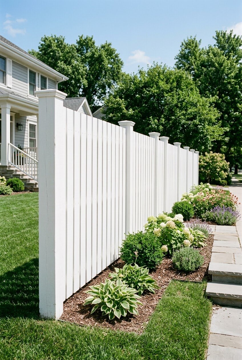 vertical metal slat privacy fence panels in matte black finish