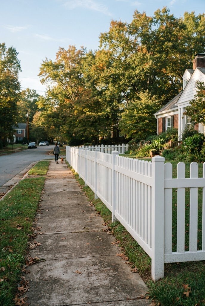 dog eared wood fence boards traditional residential style