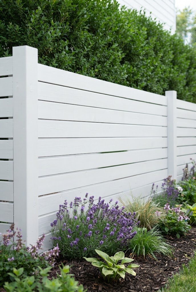 budget front yard fence makeover finished crisp white for a classic timeless look