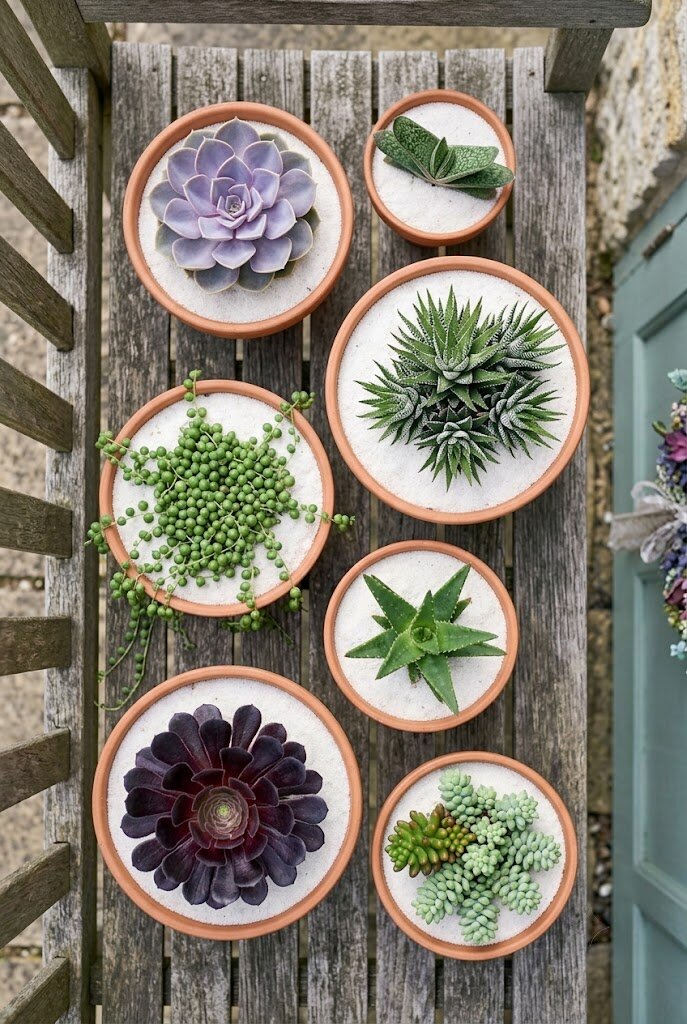 string of pearls succulent cascading from hanging basket with perfectly round bead-like leaves